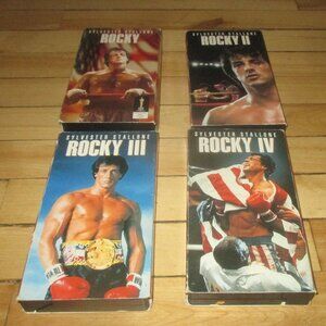 Lot of 4 movies Rocky I - IV (VHS, 1996) Sylvester Stallone